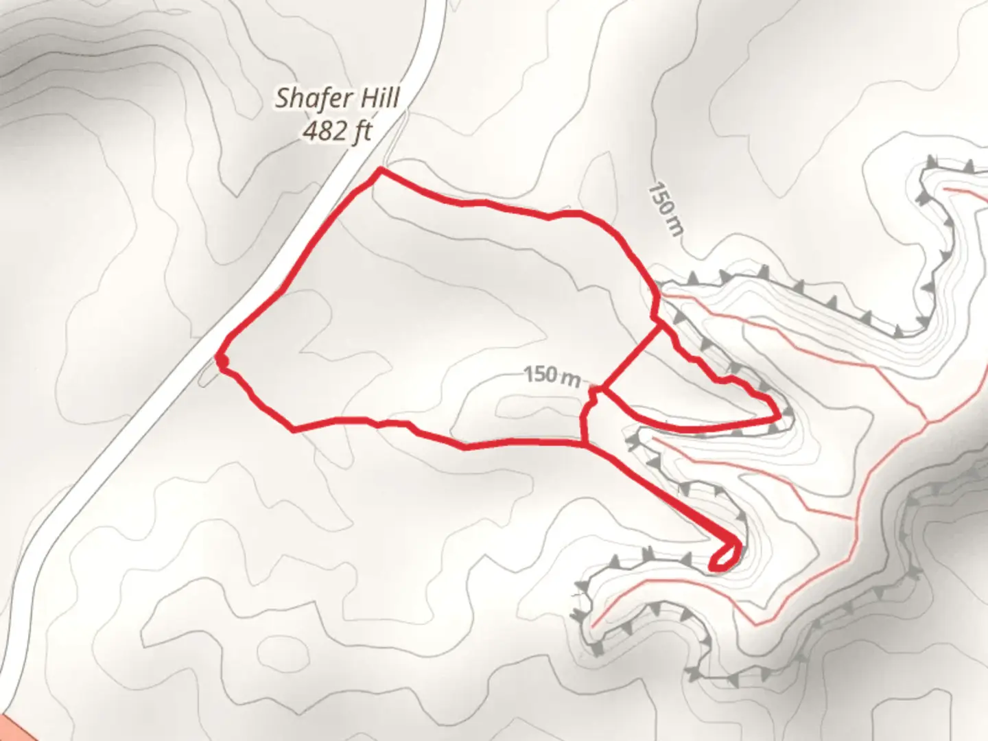 An image depicting the trail Jeffreys Cliffs Lower Trails Loop and its surrounding area.
