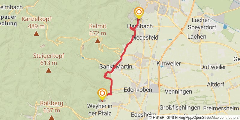 Deutsche Weinstrasse stage 3 Map