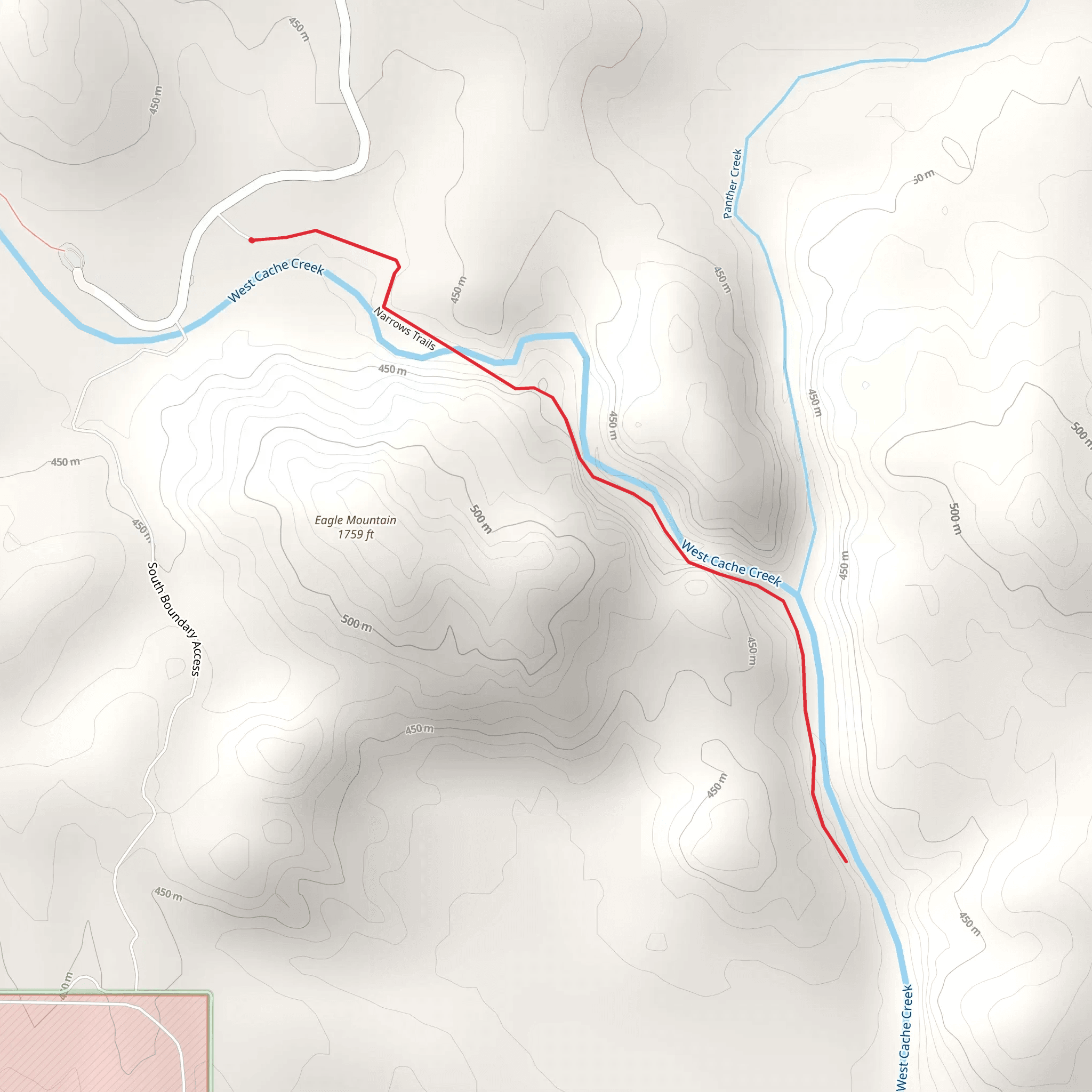 Narrows Trails mobile static map