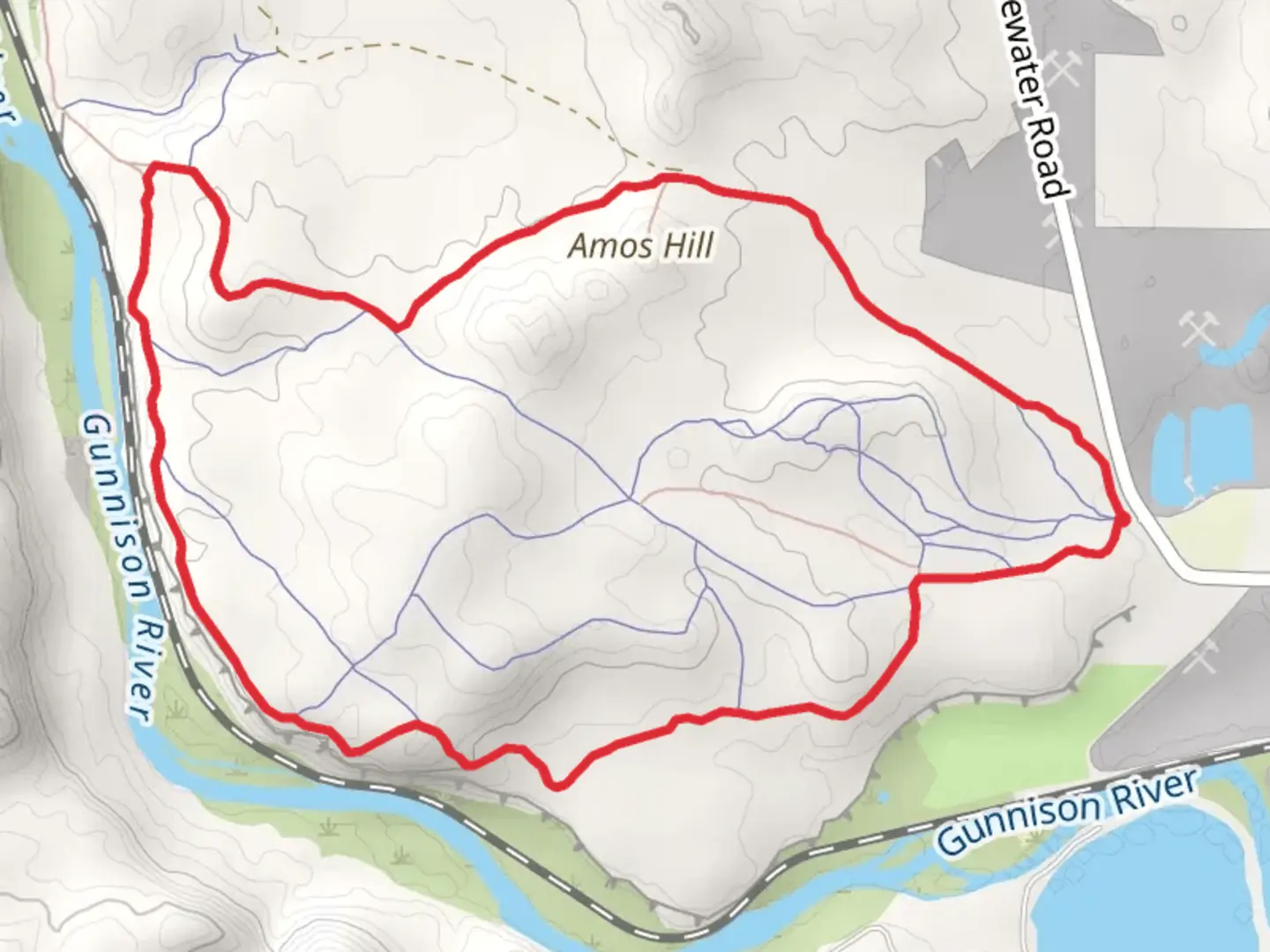 An image depicting the trail Old Spanish and Gunnison RIver Bluffs Loop Trail and its surrounding area.