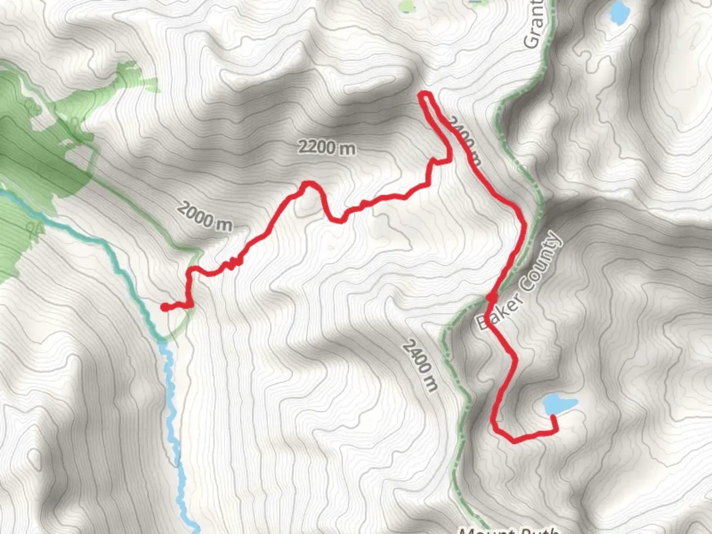 An image depicting the trail Lost Lake via Cunningham Cove Trail and its surrounding area.