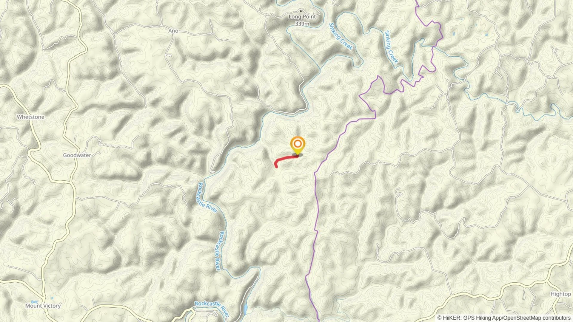 An image depicting the trail Double Falls Hiking Trail and its surrounding area.