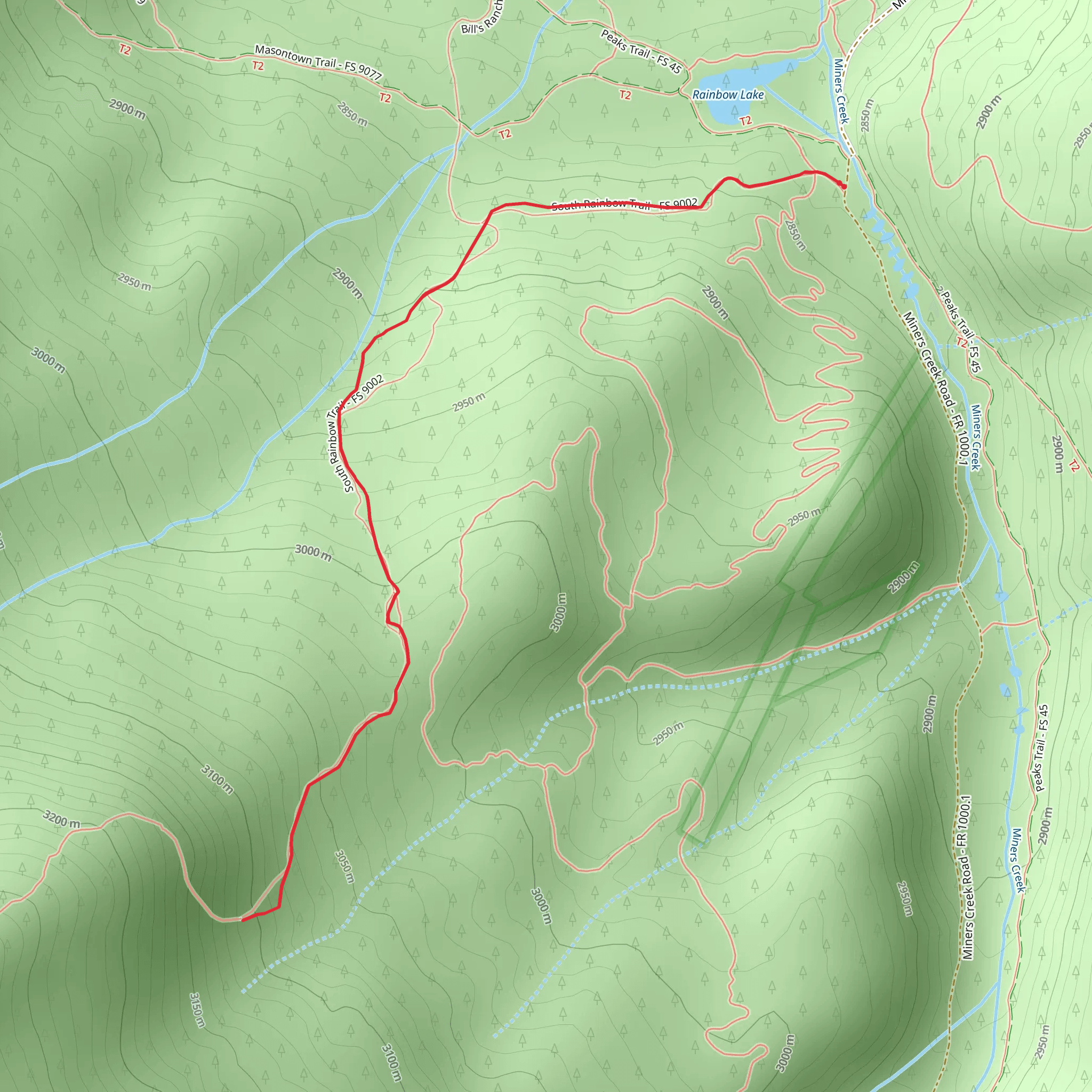 South Rainbow Trail mobile static map