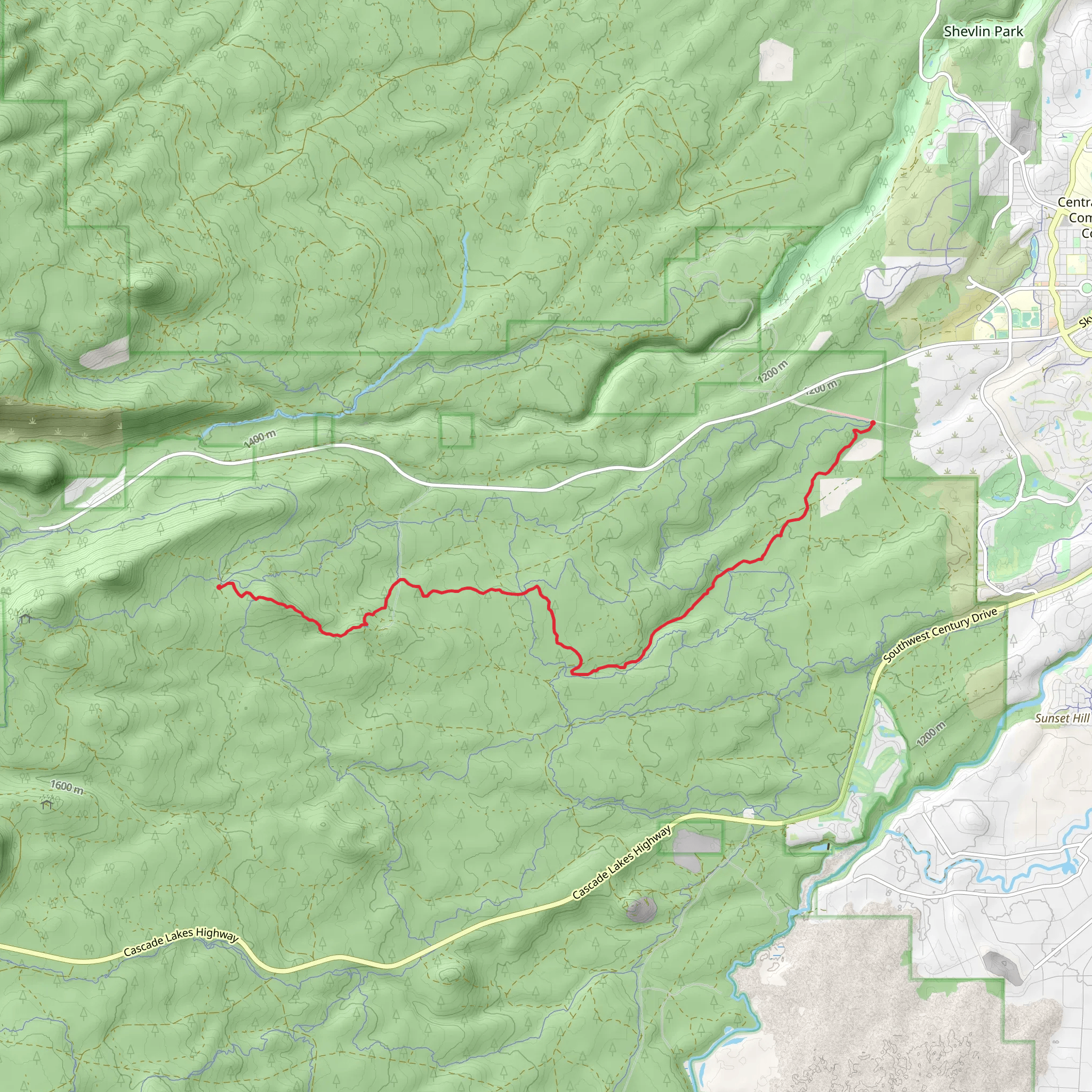 Phil's Trail mobile static map