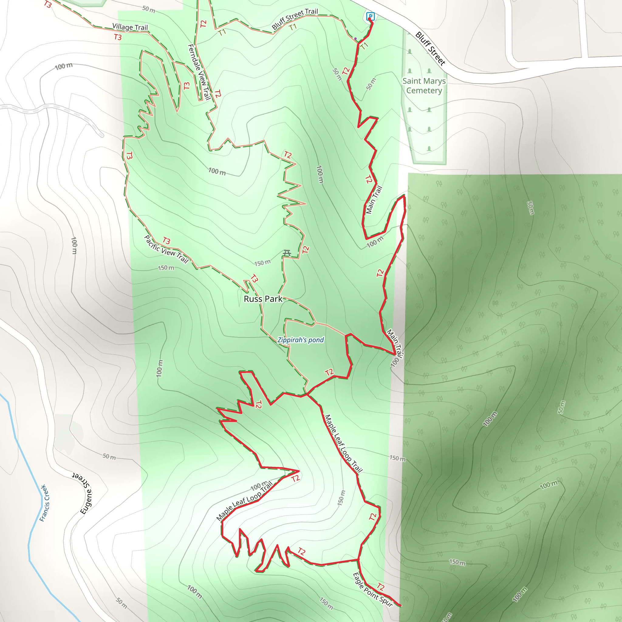 Maple Leaf Loop Trail mobile static map