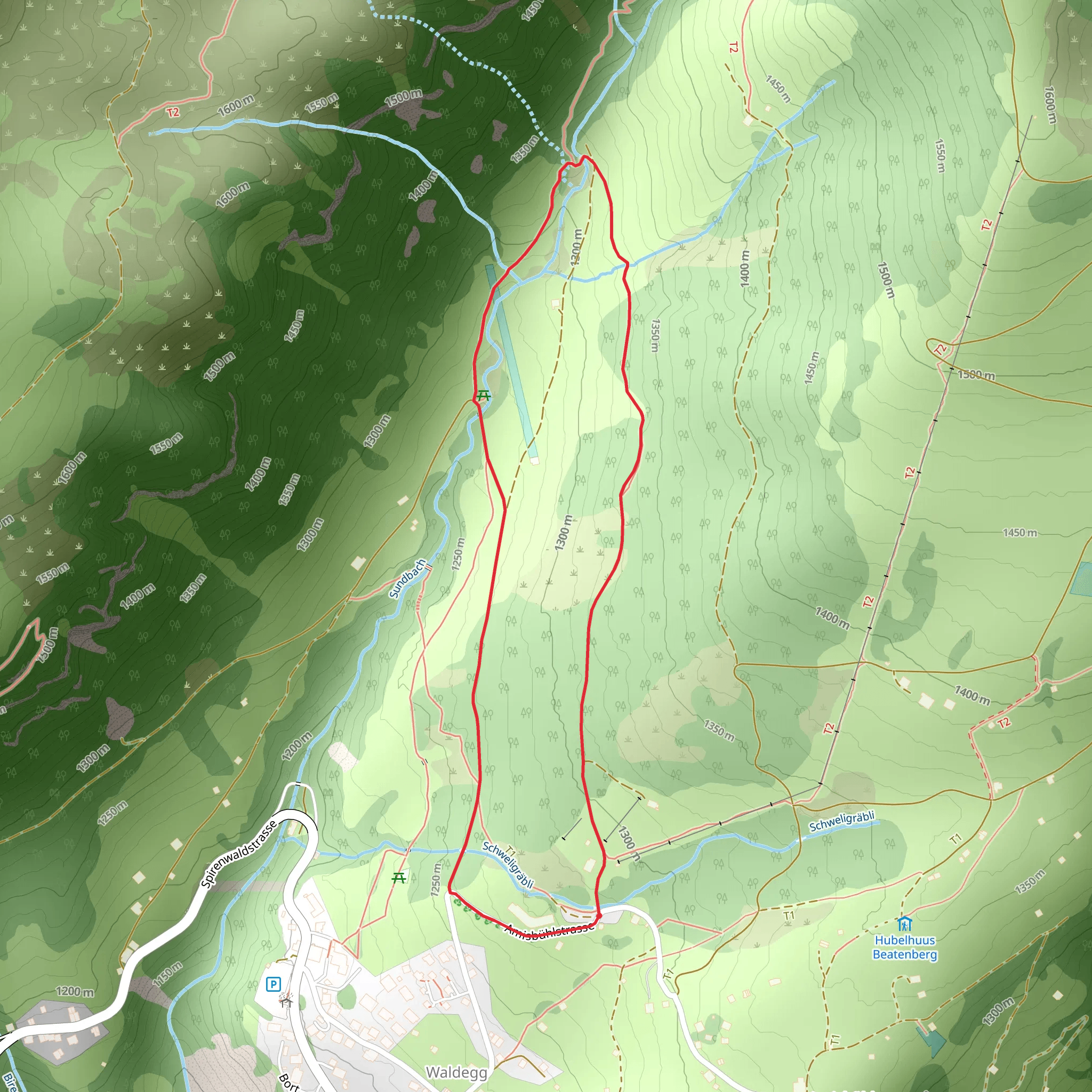 Rundwanderweg Hohwald - Beatenberg mobile static map