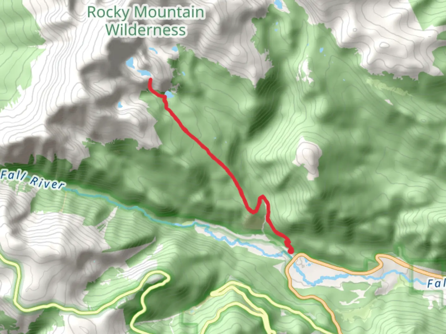 An image depicting the trail Spectacle Lakes Out and Back and its surrounding area.