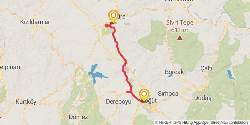 Sufi Trail stage 13 Map