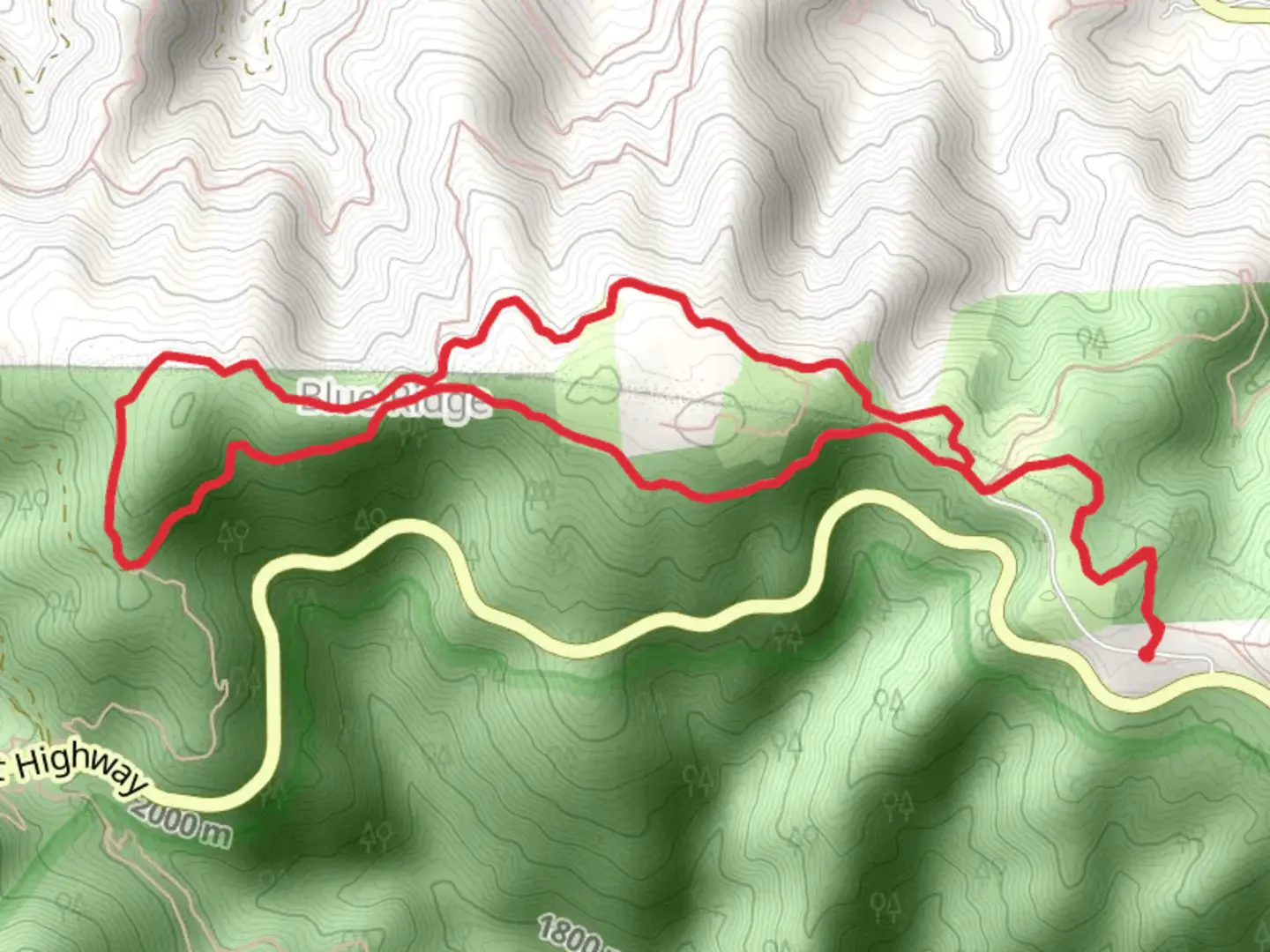 An image depicting the trail Pacific Crest Trail and Jackson Flat Campground Loop and its surrounding area.