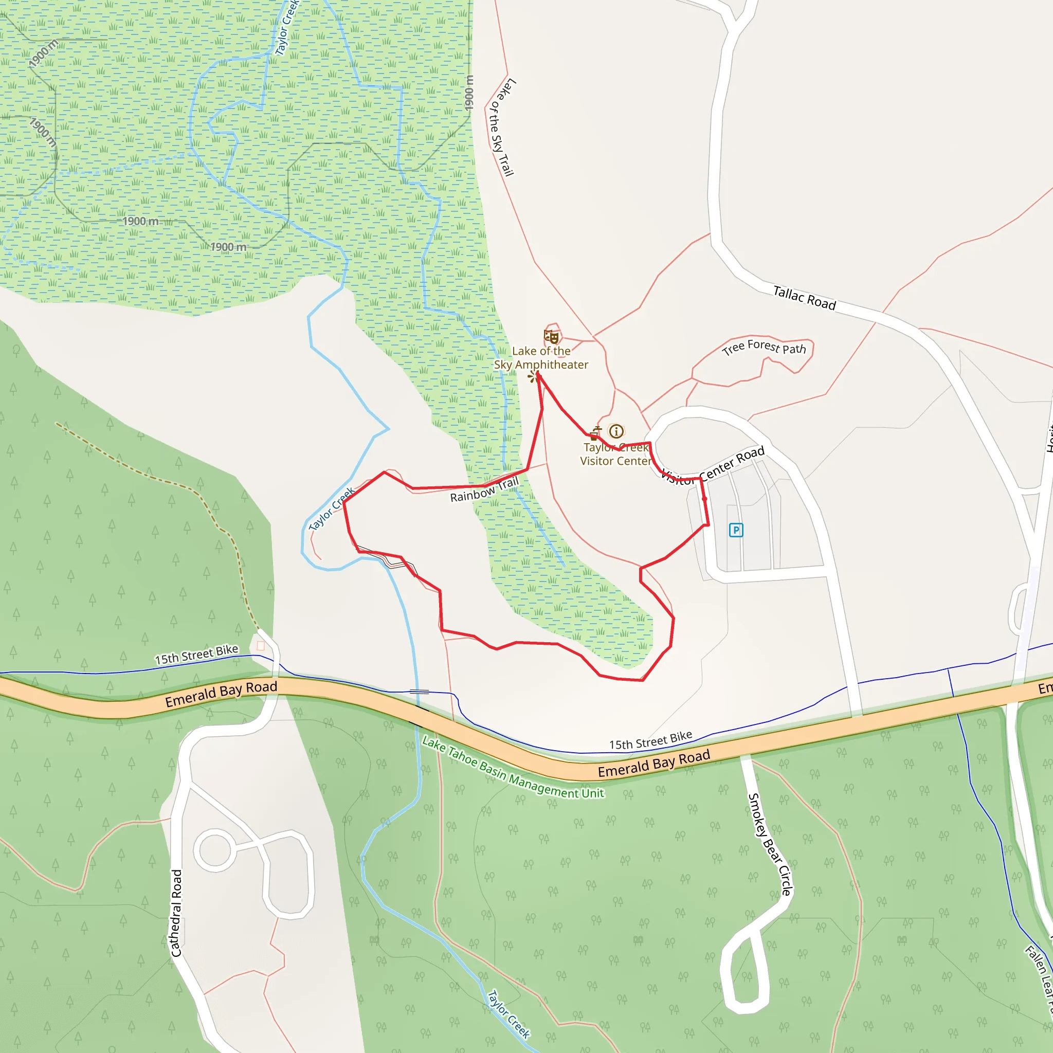 Visitor Center Road Loop mobile static map