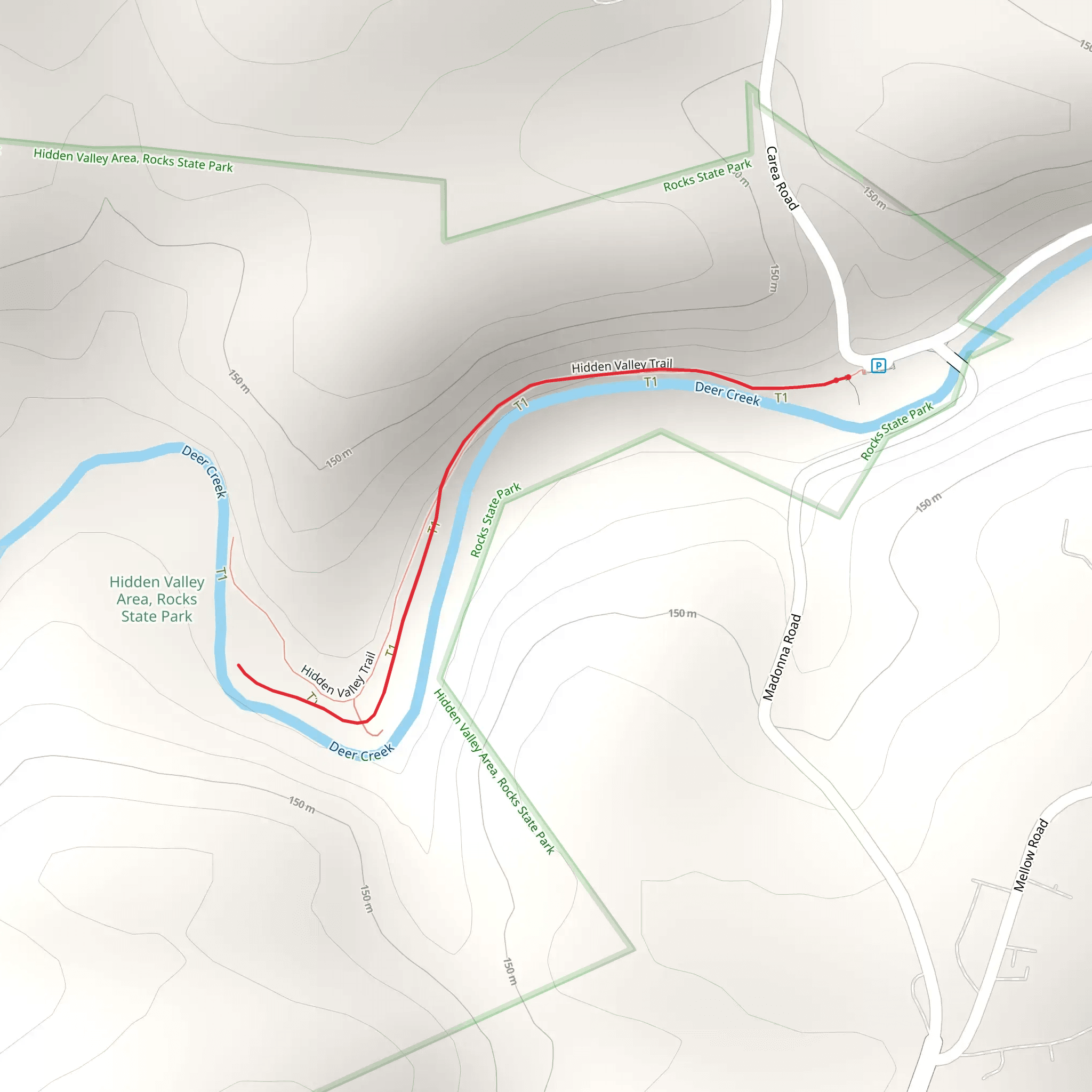 Hidden Valley Trail mobile static map
