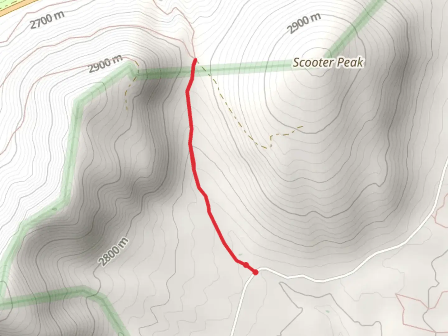 An image depicting the trail Alamo Boundary Trail and its surrounding area.