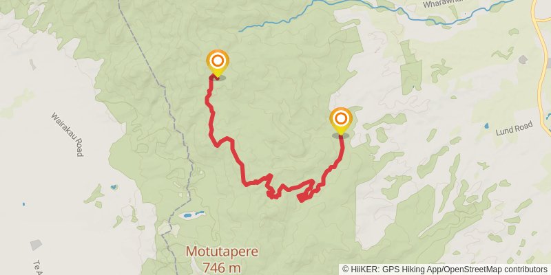 Te Rereatukahia Hut Track stage 1 Map