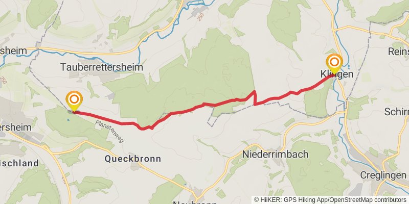 Panoramawanderweg Taubertal alt 2 Map