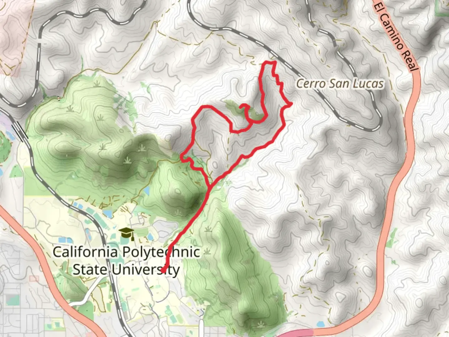 An image depicting the trail Serenity Swing Outlook Loop via Brizzolara Creek and its surrounding area.