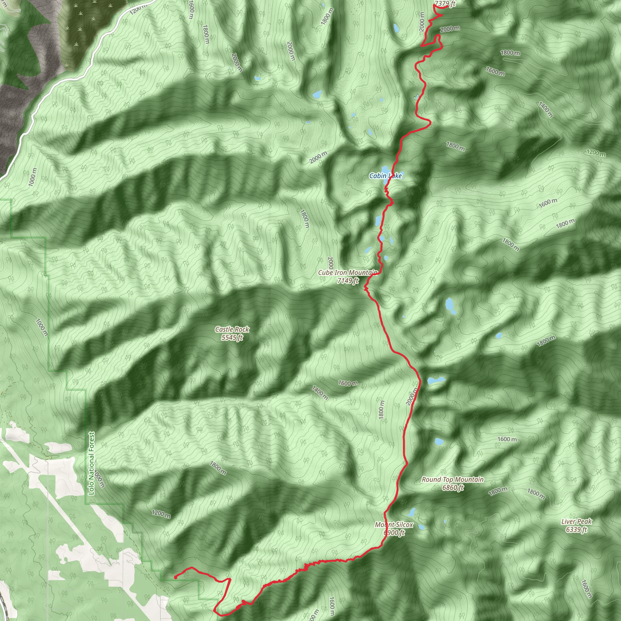 Silcox - Headley Trail mobile static map