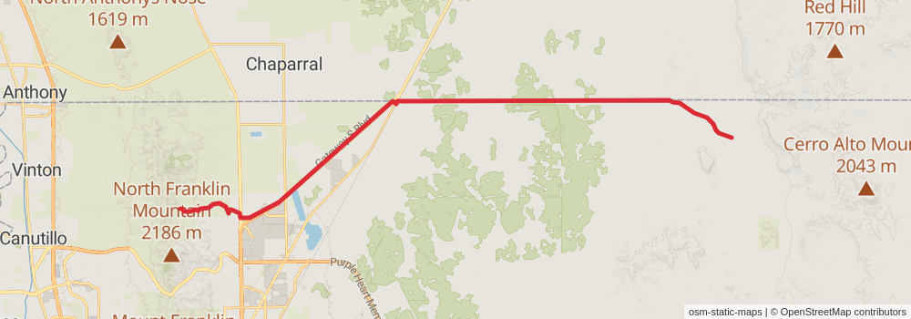 American Perimeter Trail - Texas Primary stage 2 Map