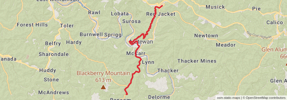 American Perimeter Trail - Southern Appalachian Primary stage 48 Map