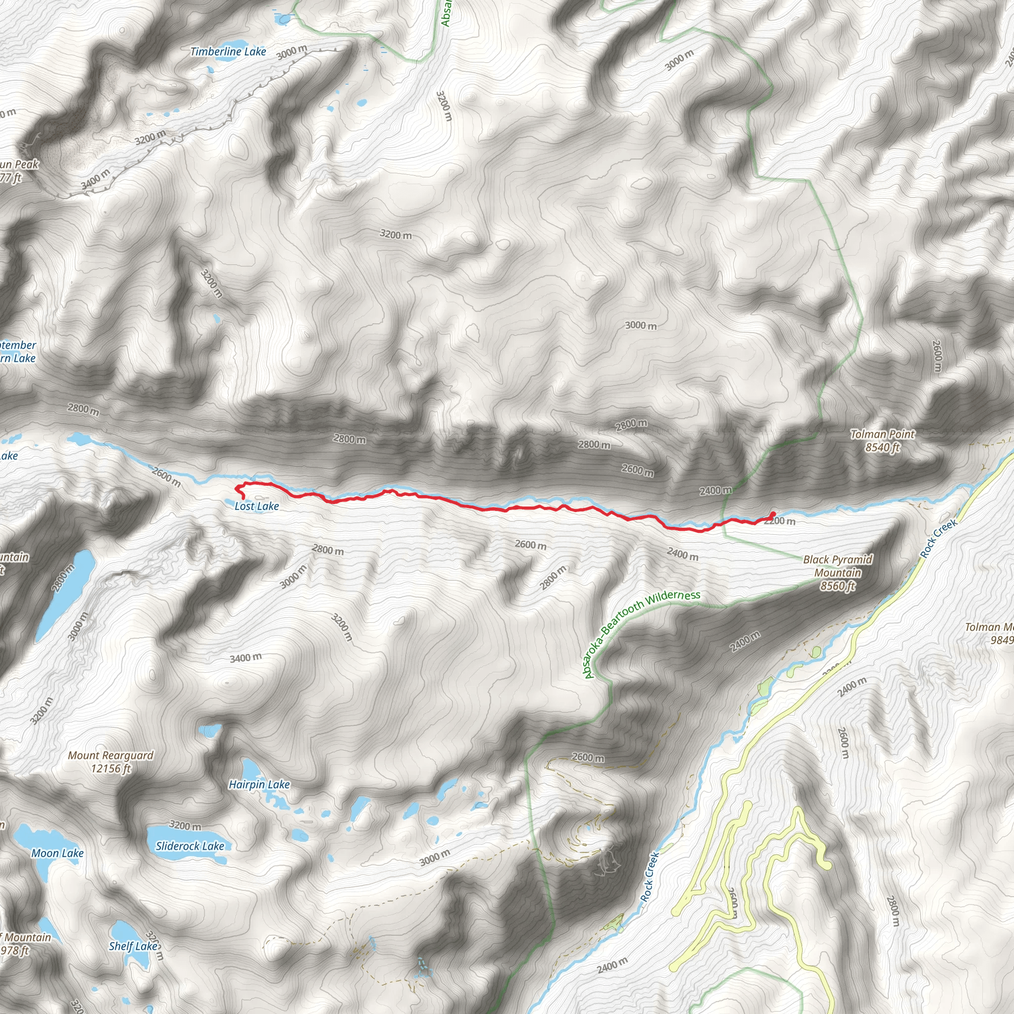 Lost Lake via Lake Fork Trail mobile static map
