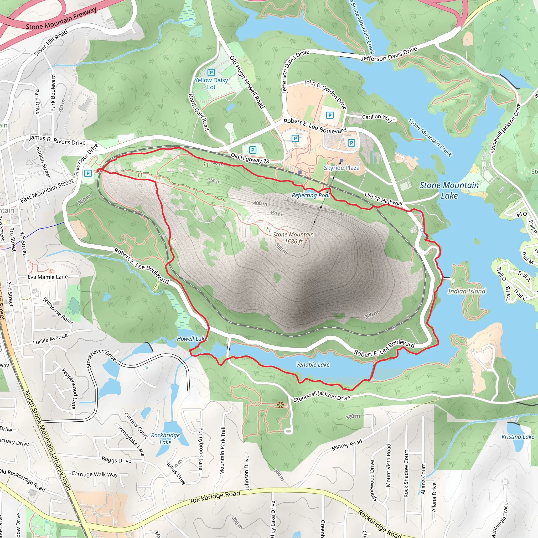 Cherokee Loop Trail mobile static map