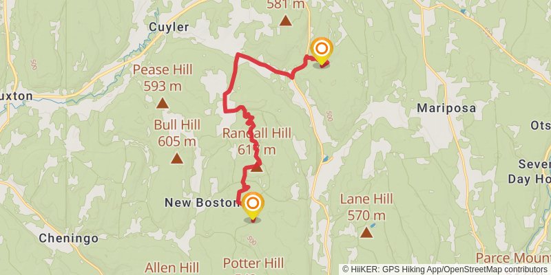 Finger Lakes Trail stage 36 Map