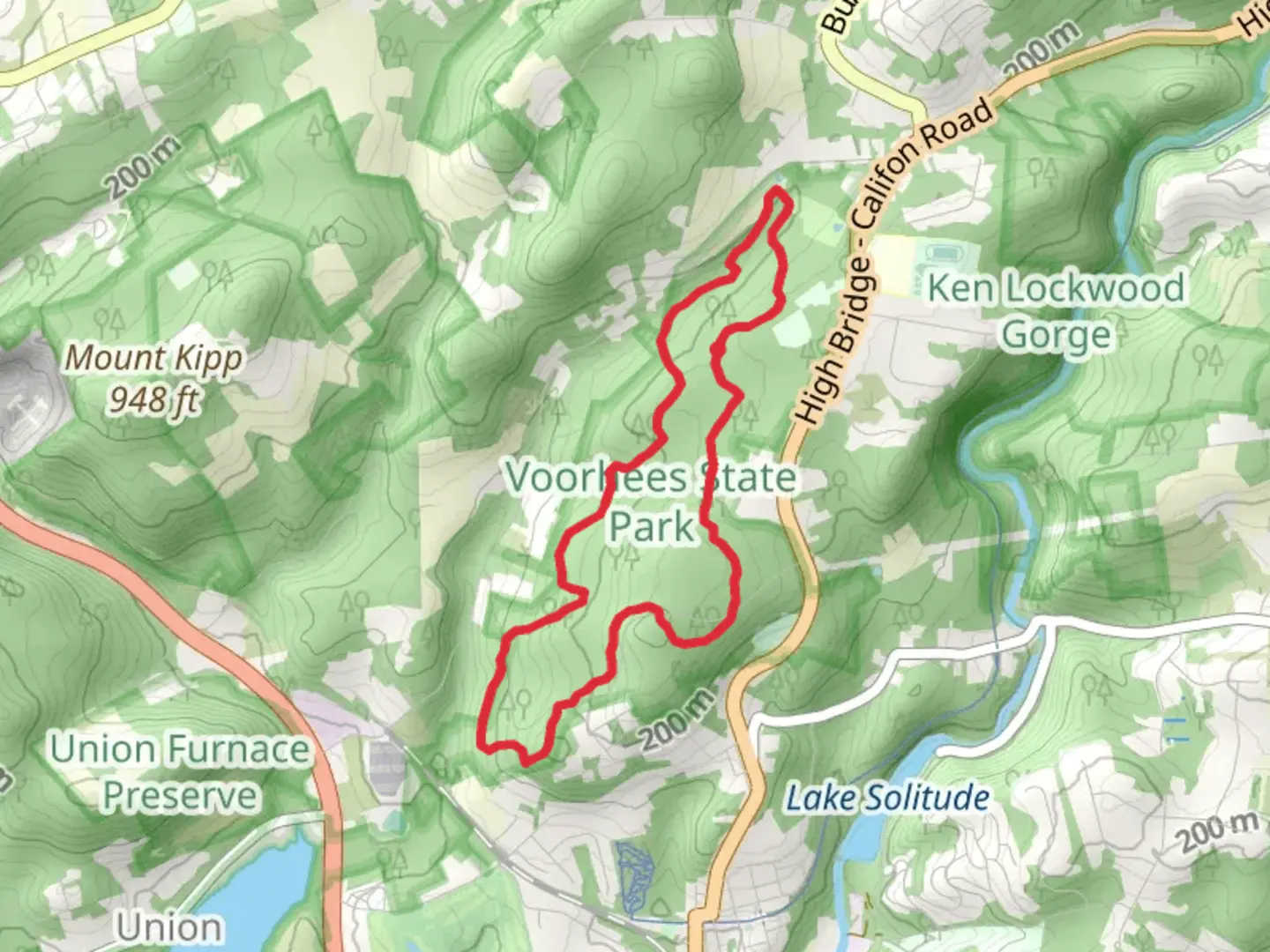 An image depicting the trail Vista and Highlands Loop Trail and its surrounding area.
