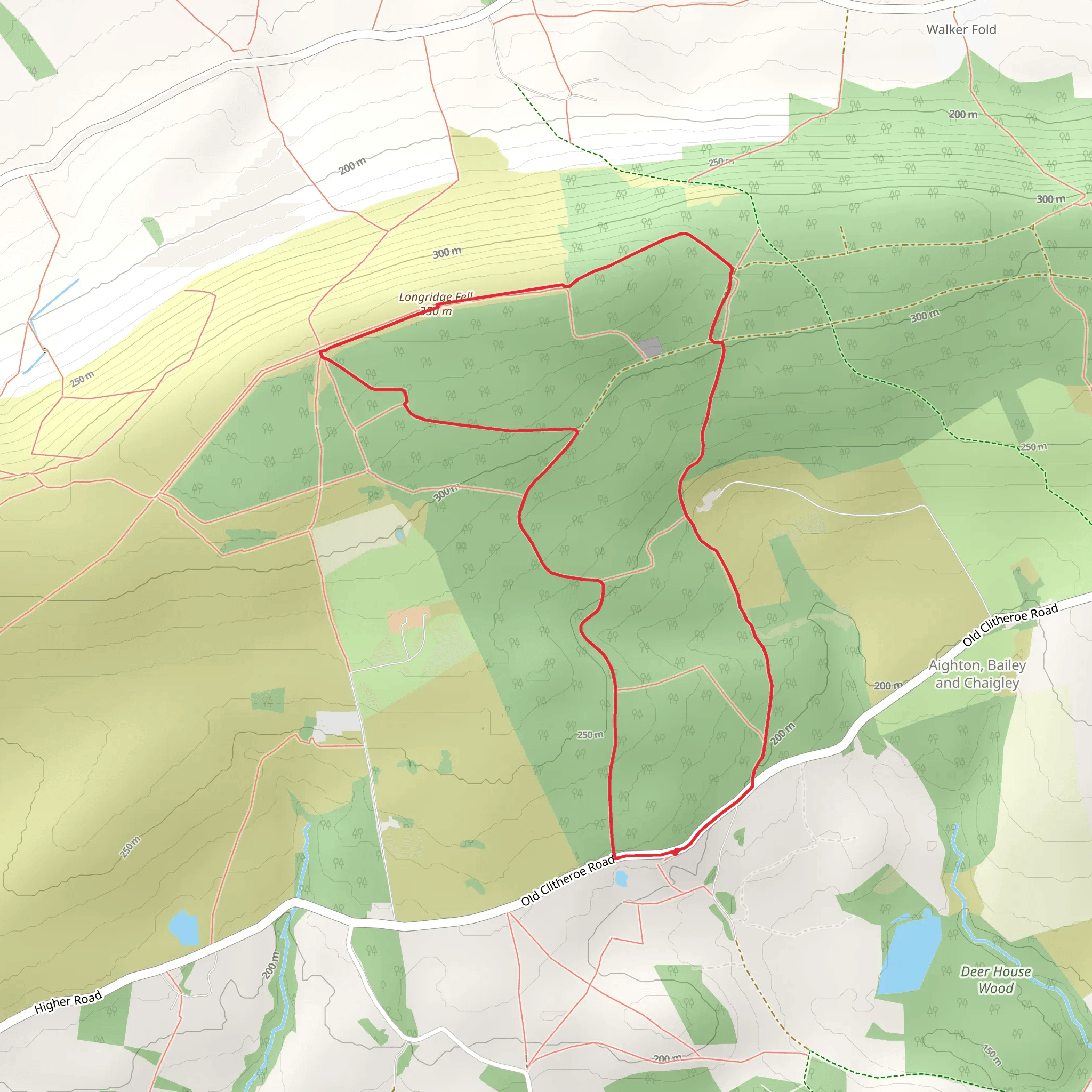 Green Thorn and Spire Hill Loop mobile static map