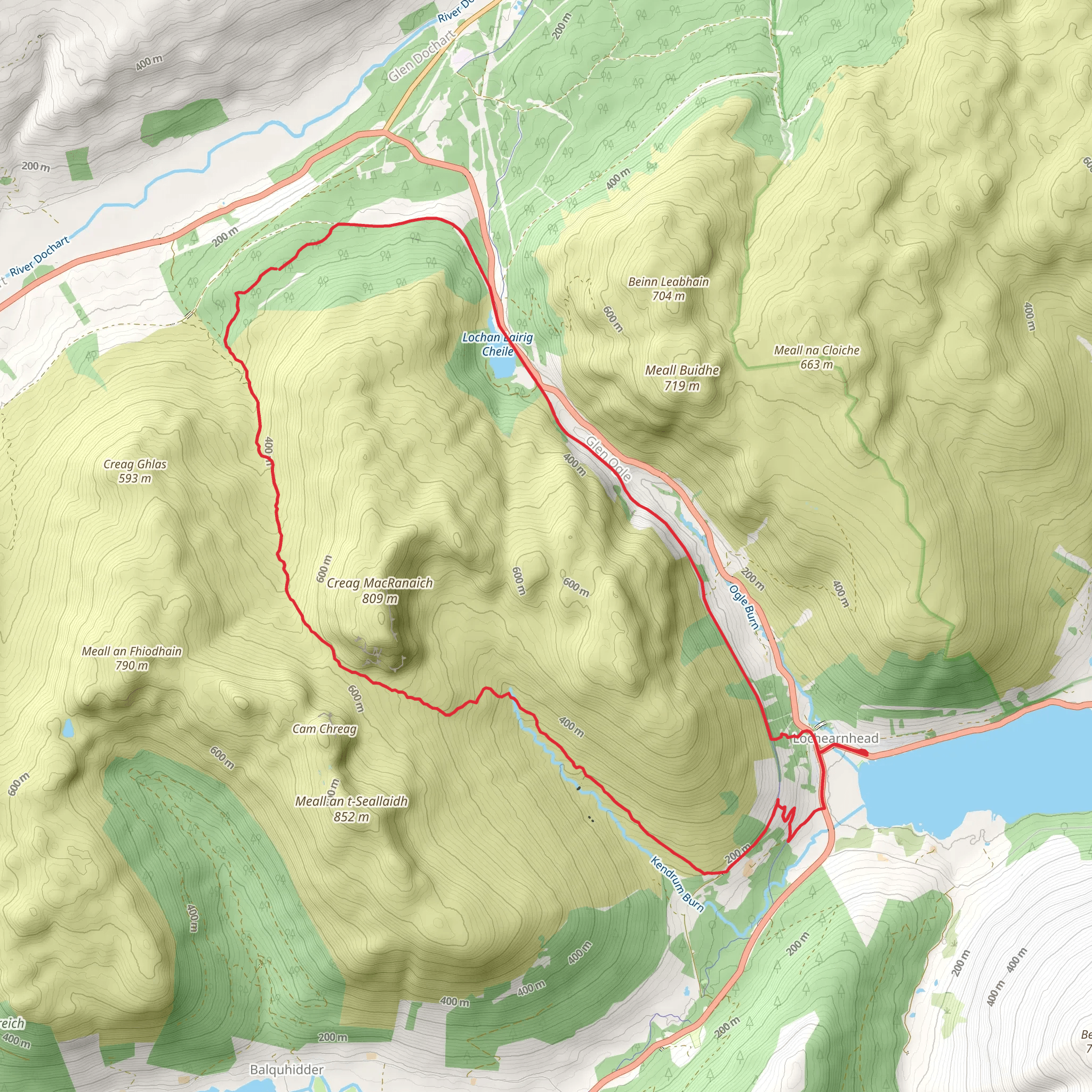 Kendrum and Ogle Loop mobile static map