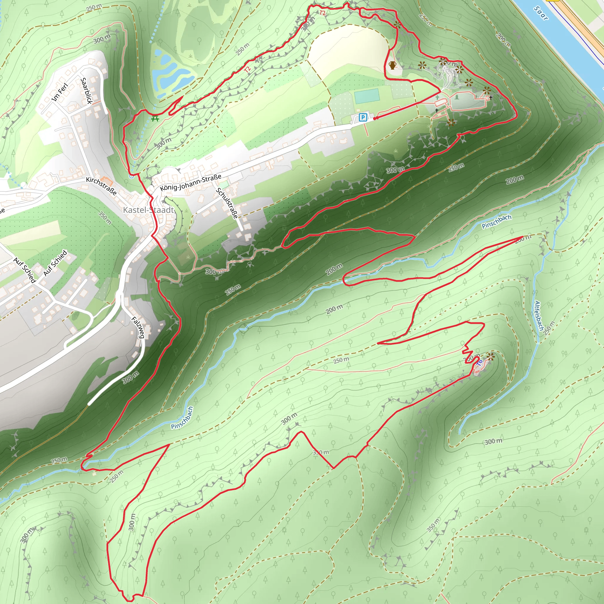 Kasteler Felsenpfad Loop mobile static map