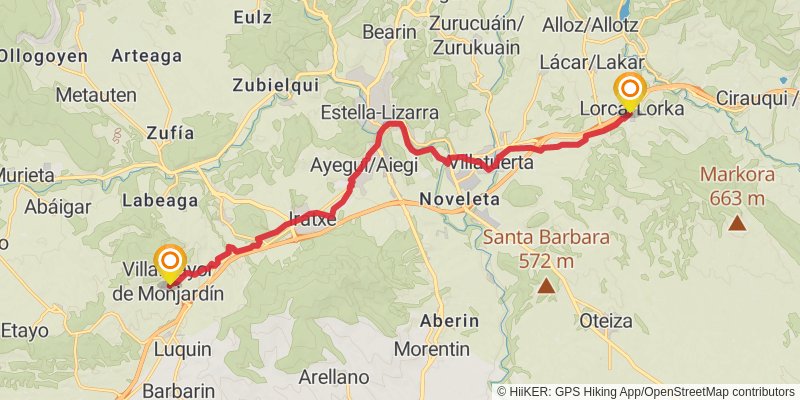 Camino de Santiago Francés stage 7 Map