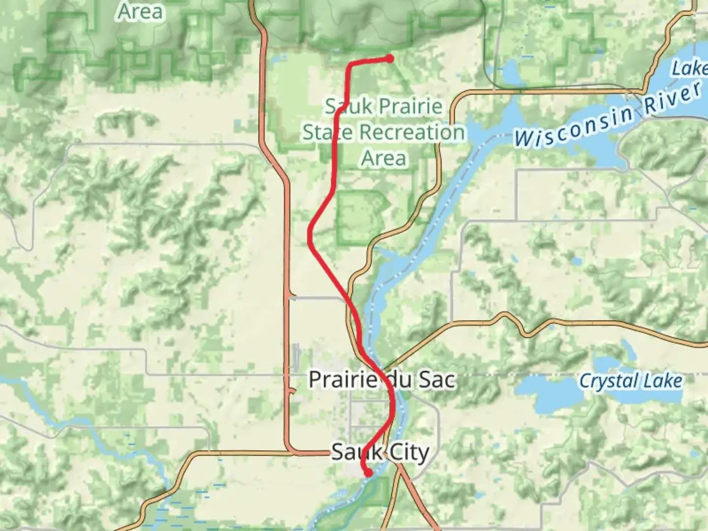 An image depicting the trail The Great Sauk Trail - Fauchs Park and its surrounding area.