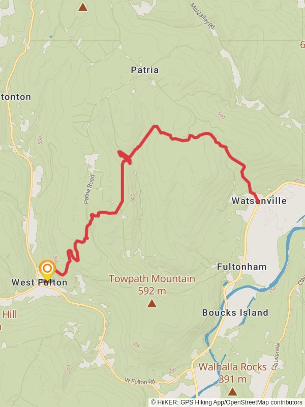 West Fulton to Wastonville mobile static map