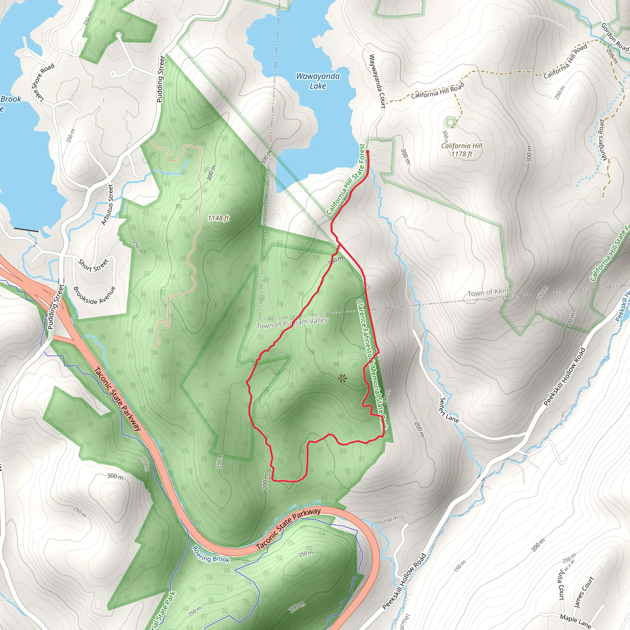 Moose Hill Loop Trail mobile static map