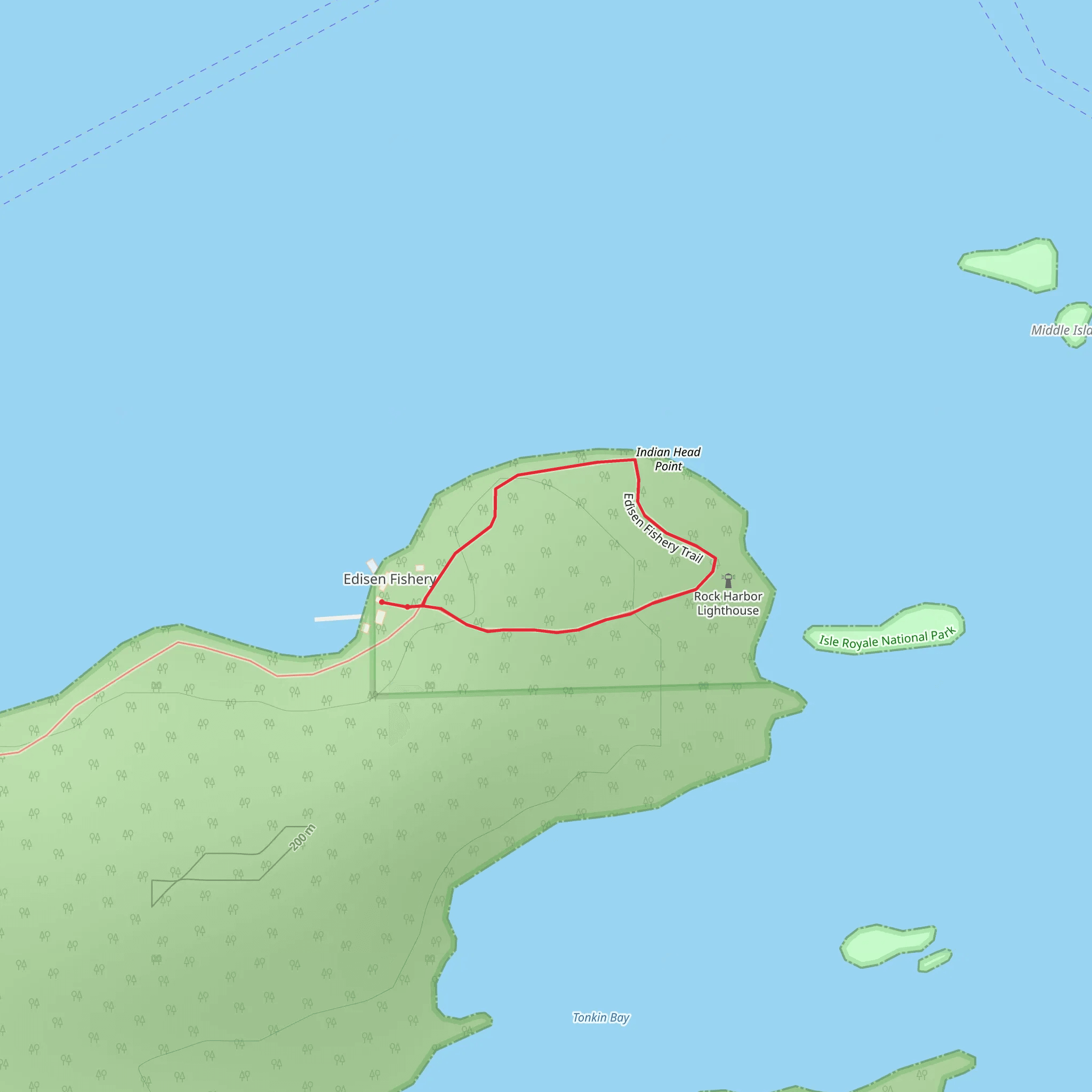 Indian Head Point Trail mobile static map