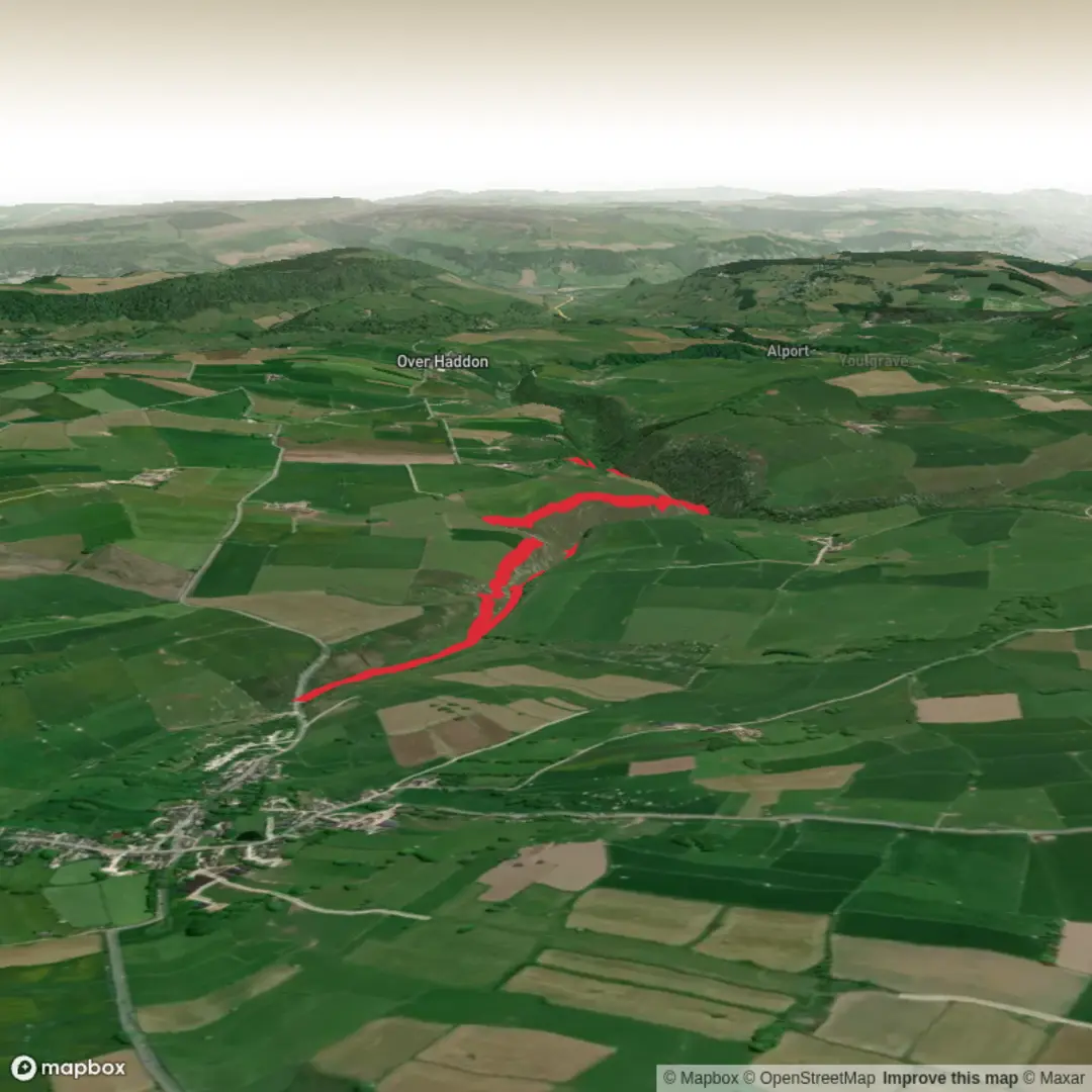 An image depicting the trail Lathkill-Dale-walk-from Monyash and its surrounding area.
