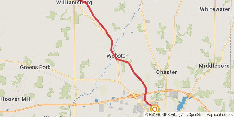 American Discovery Trail North Route - Indiana stage 2 Map