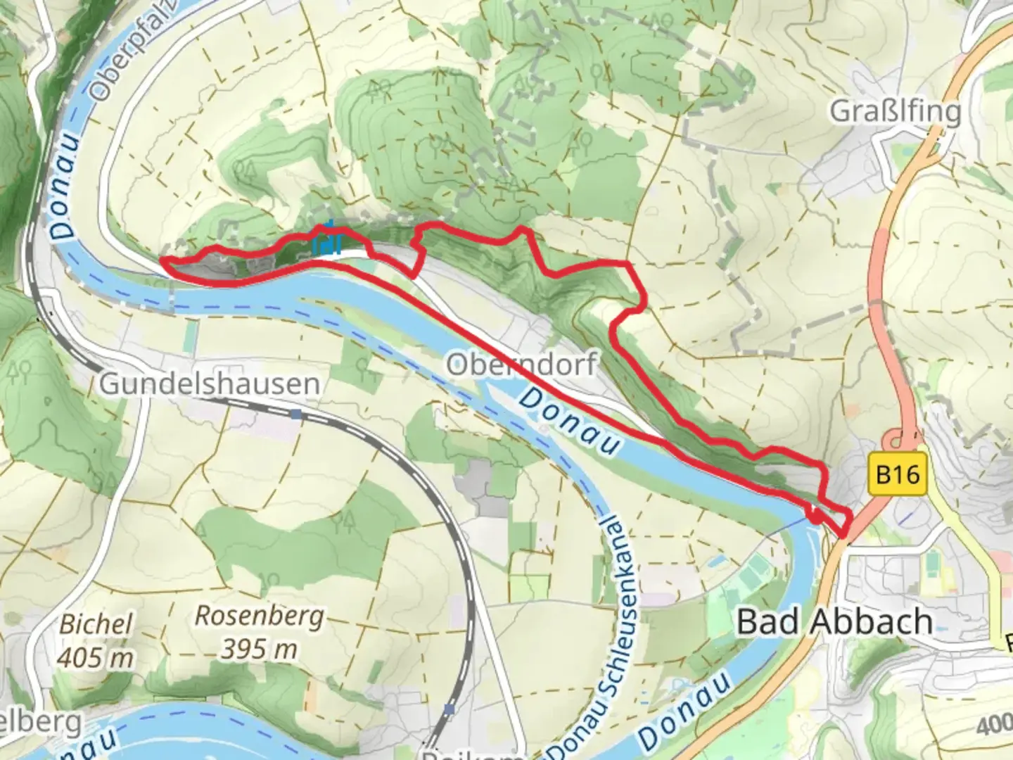 An image depicting the trail Hanselberg Loop via Jurasteig Hauptroute and its surrounding area.