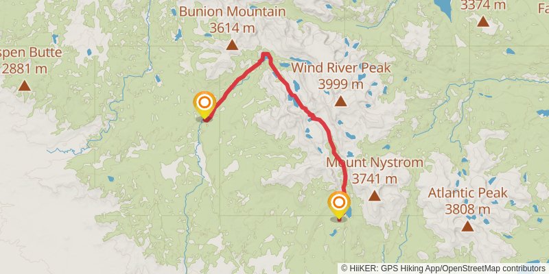 Continental Divide Trail alt 21 Map