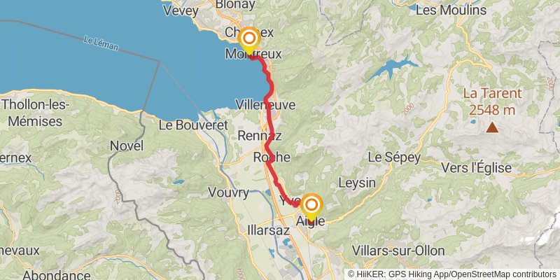 Via Francigena - Switzerland stage 5 Map