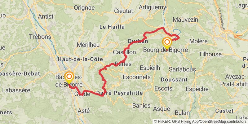 GR 78 - Sentier de Piémont stage 18 Map