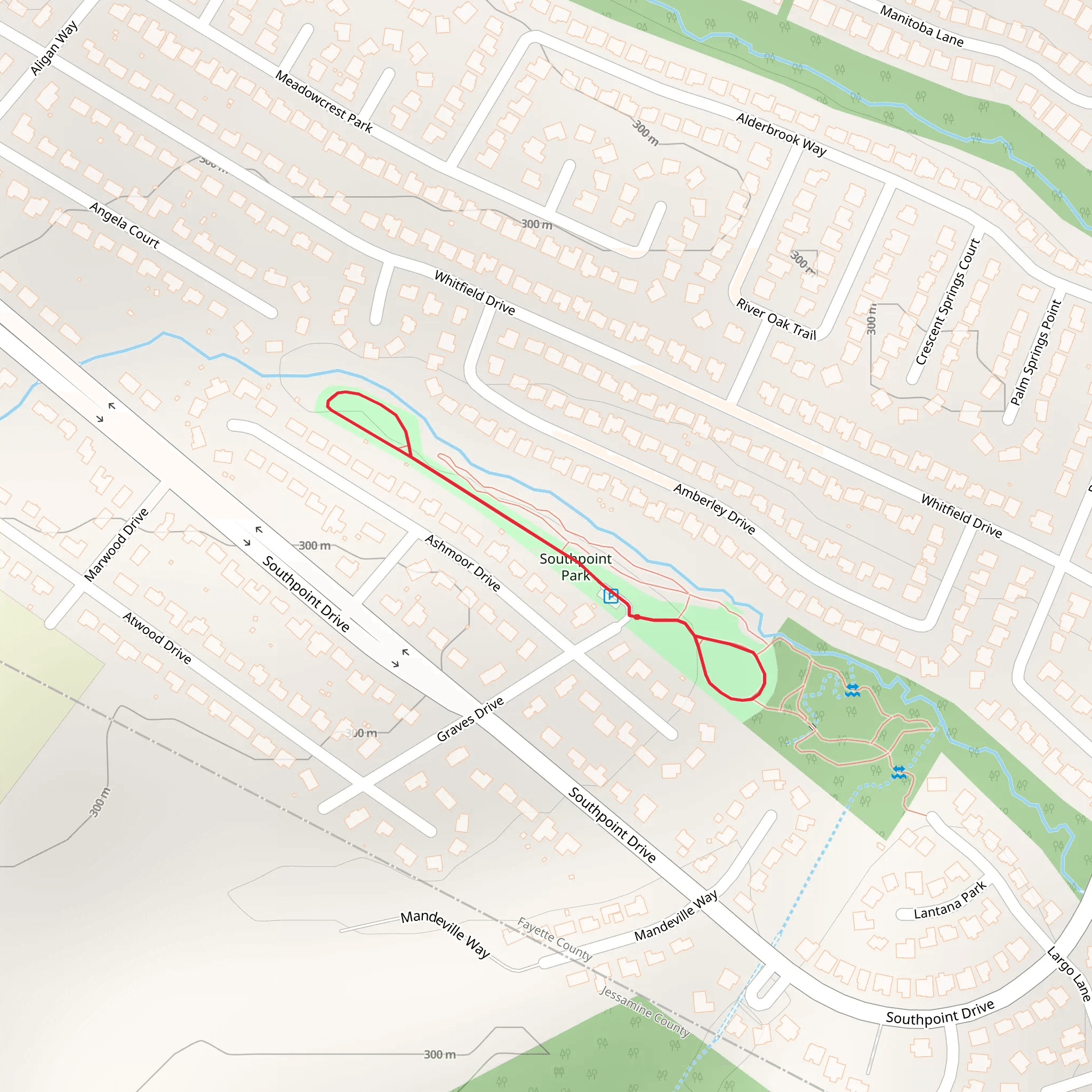 Southpoint Park Loop mobile static map