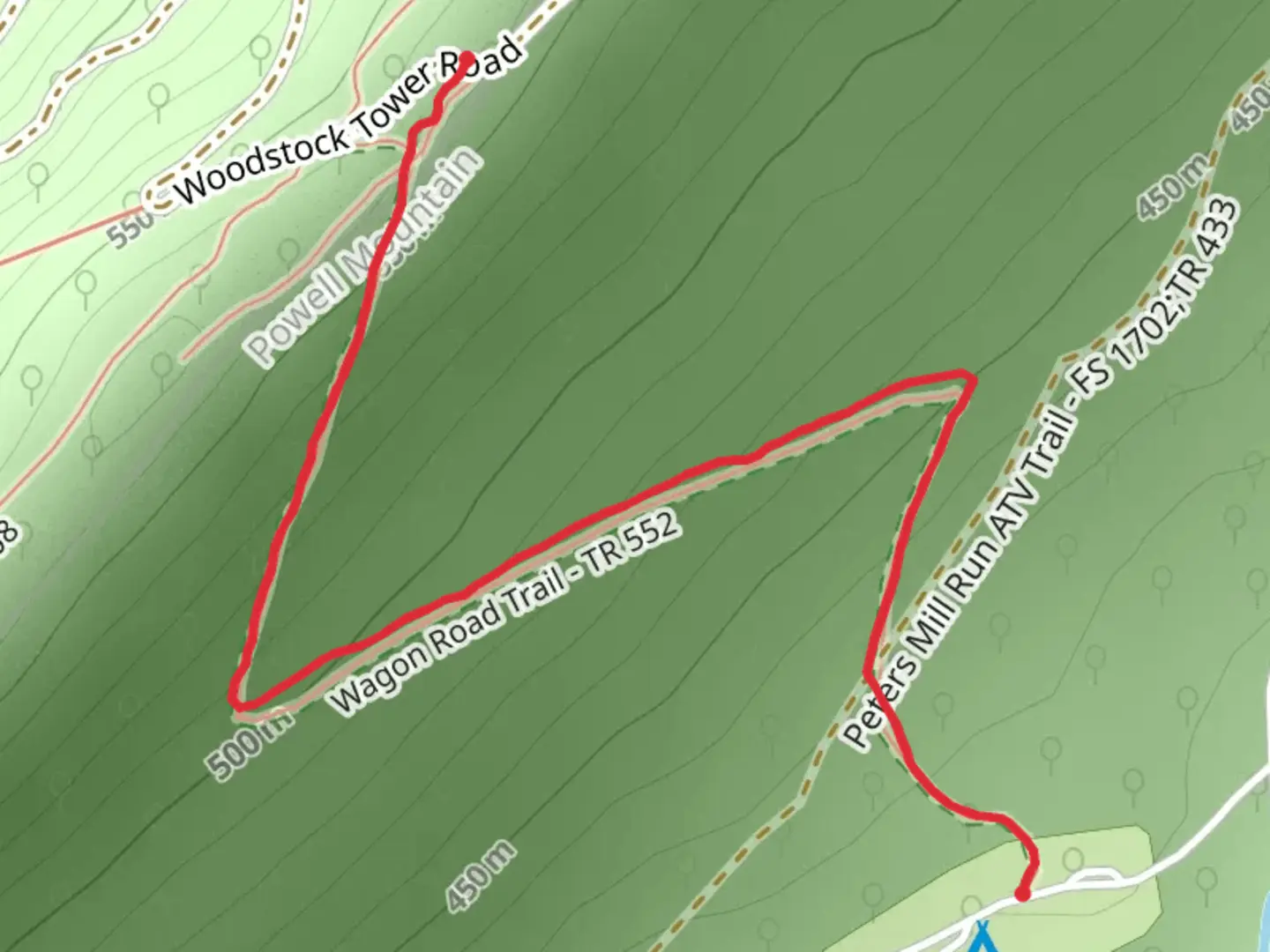 An image depicting the trail Wagon Road Trail and its surrounding area.
