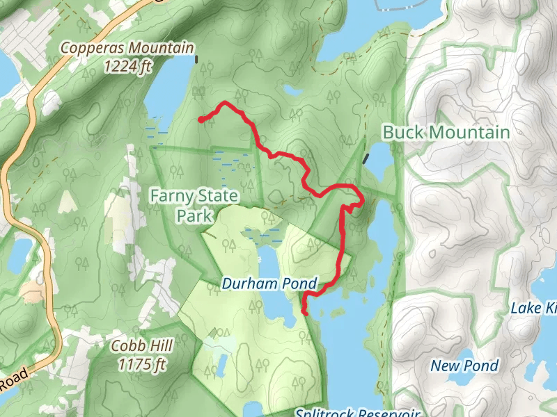 Durham Pond ans Splitrock Reservoir