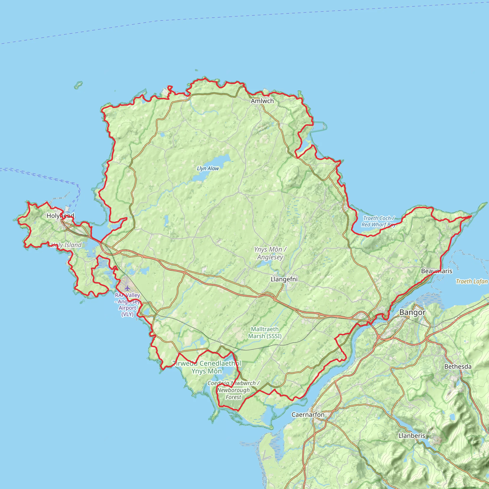 Anglesey Coastal Path mobile static map