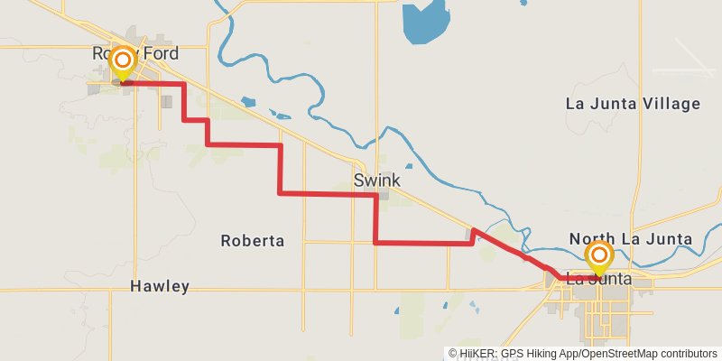 American Discovery Trail South Route - Colorado stage 8 Map