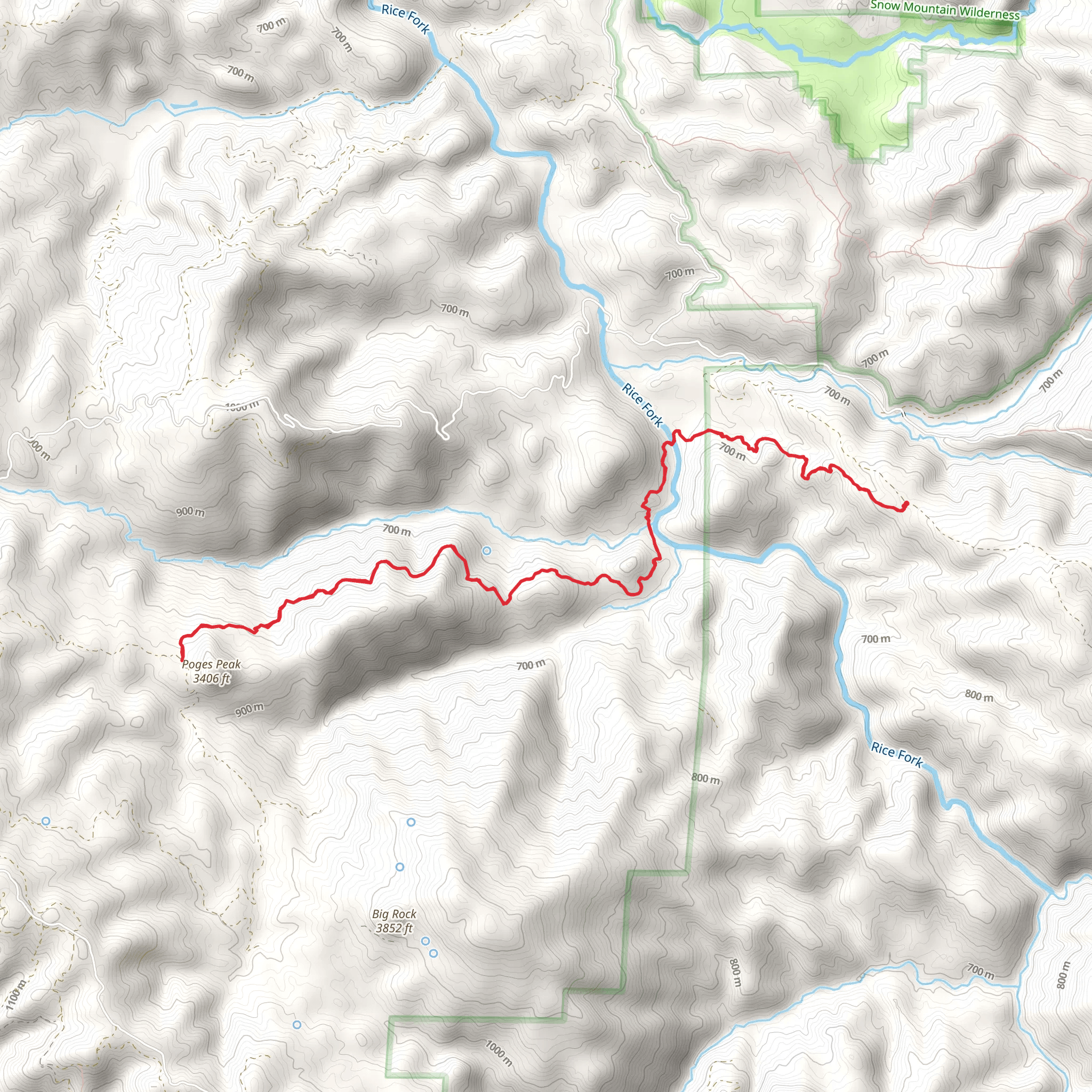 Poges Trail mobile static map