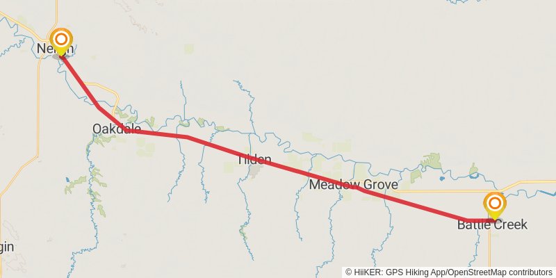 Cowboy Trail stage 2 Map