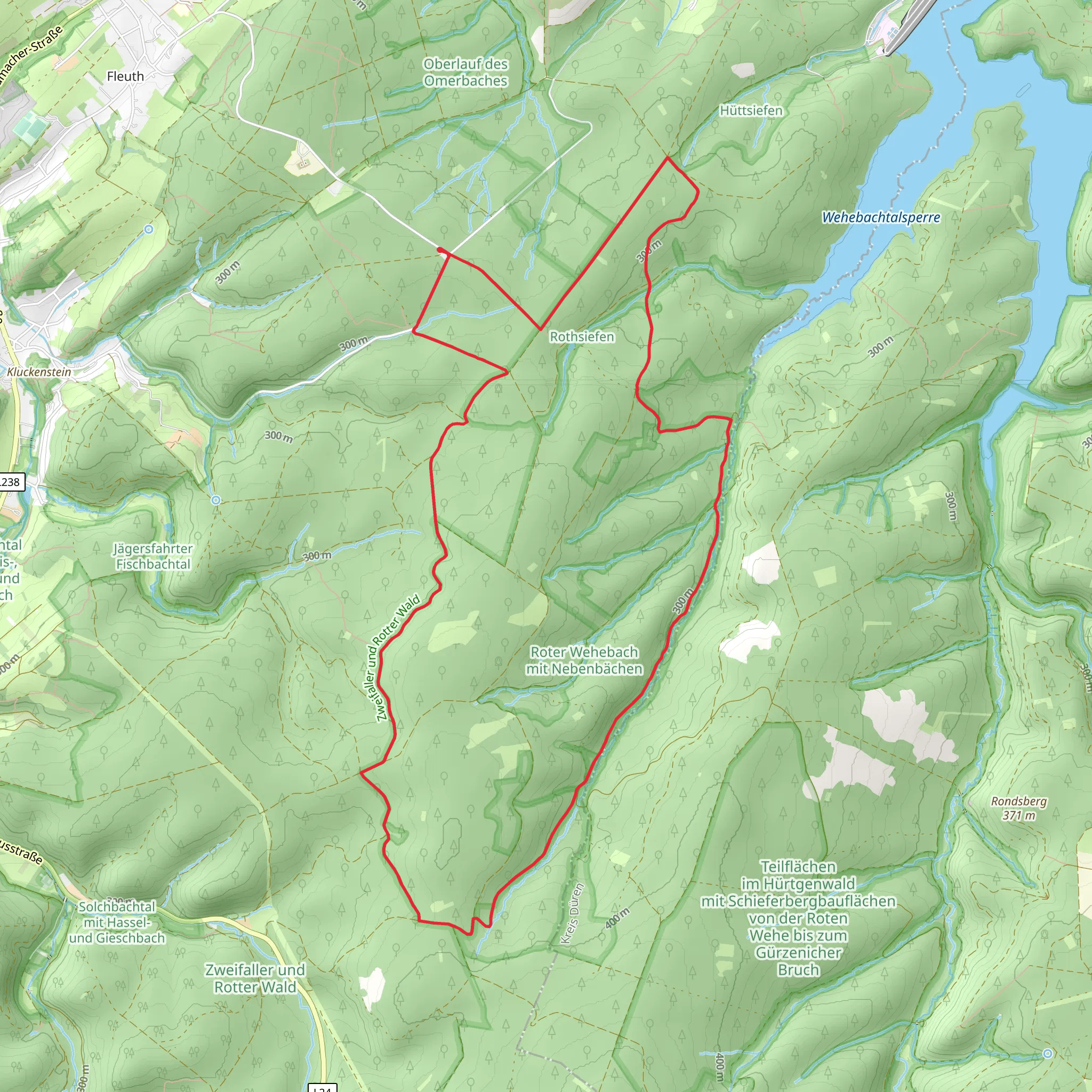 Süssendell Rundweg and Biberweg mobile static map