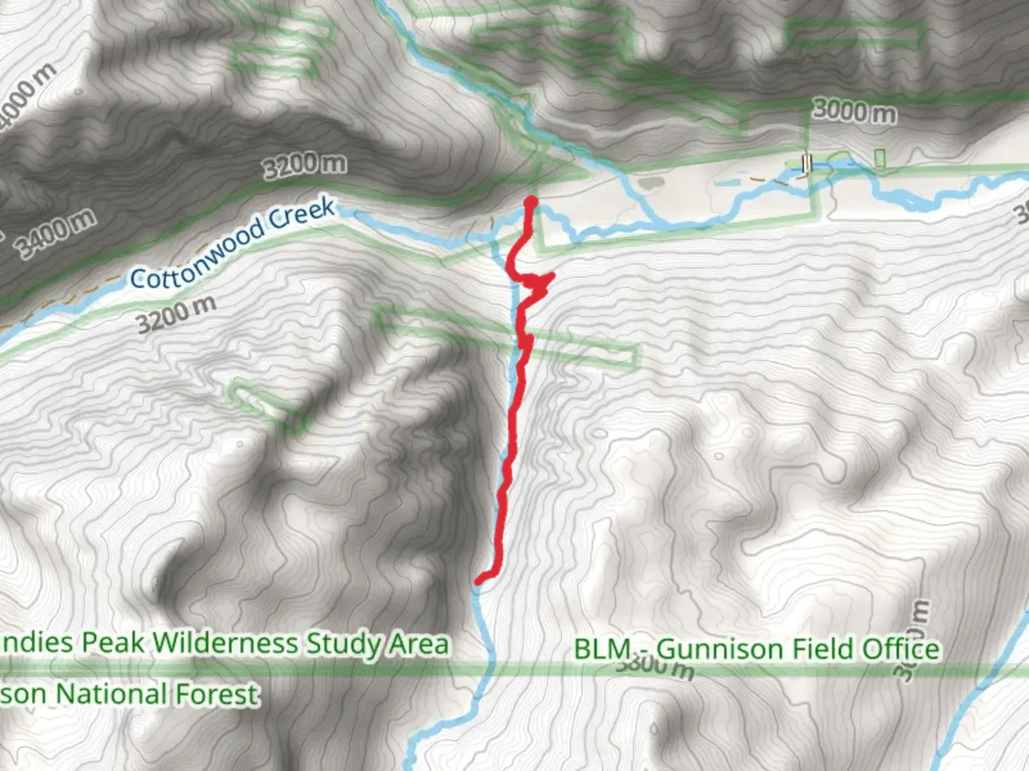 An image depicting the trail Cataract Gulch Out and Back and its surrounding area.