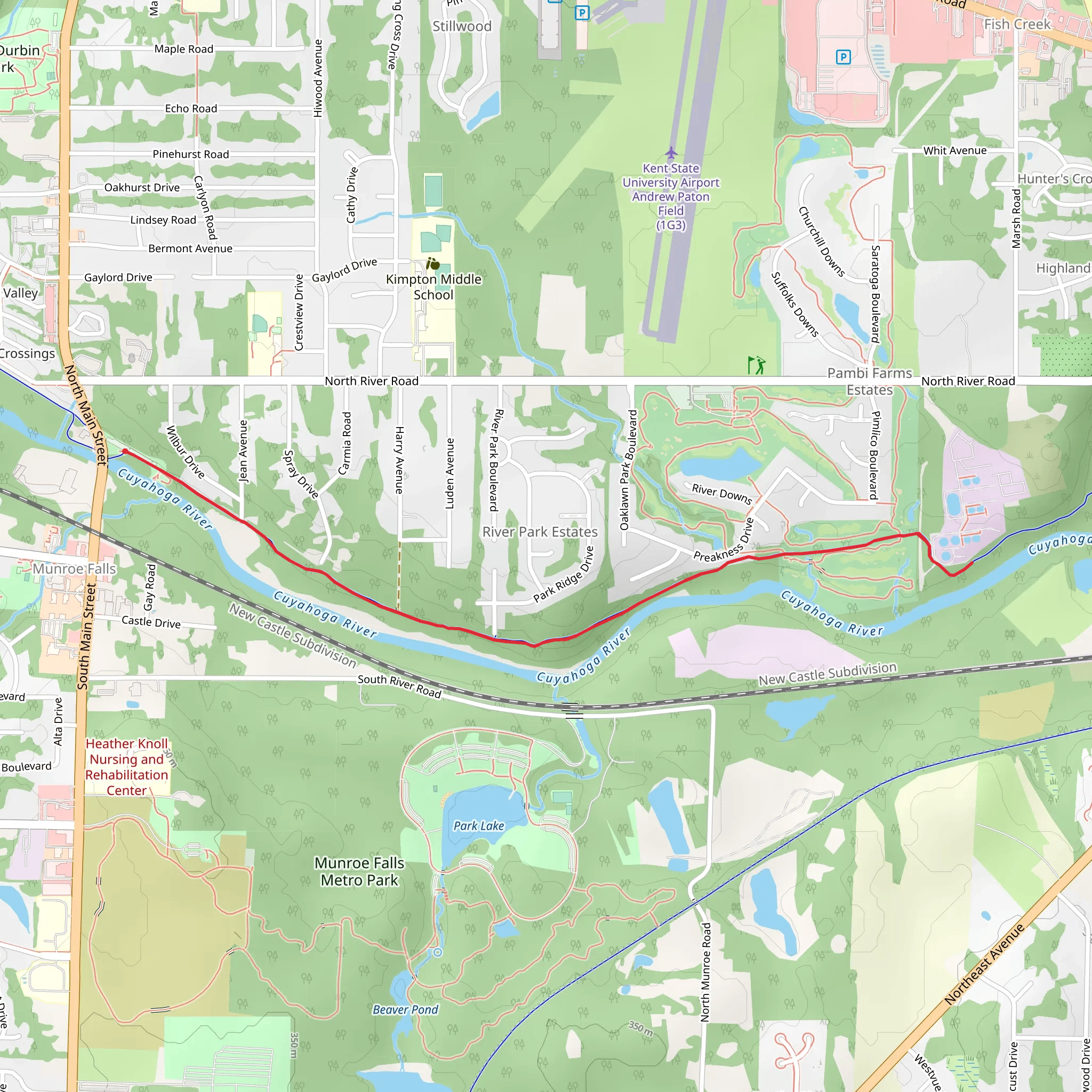 Cuyahoga River Hike Trail mobile static map